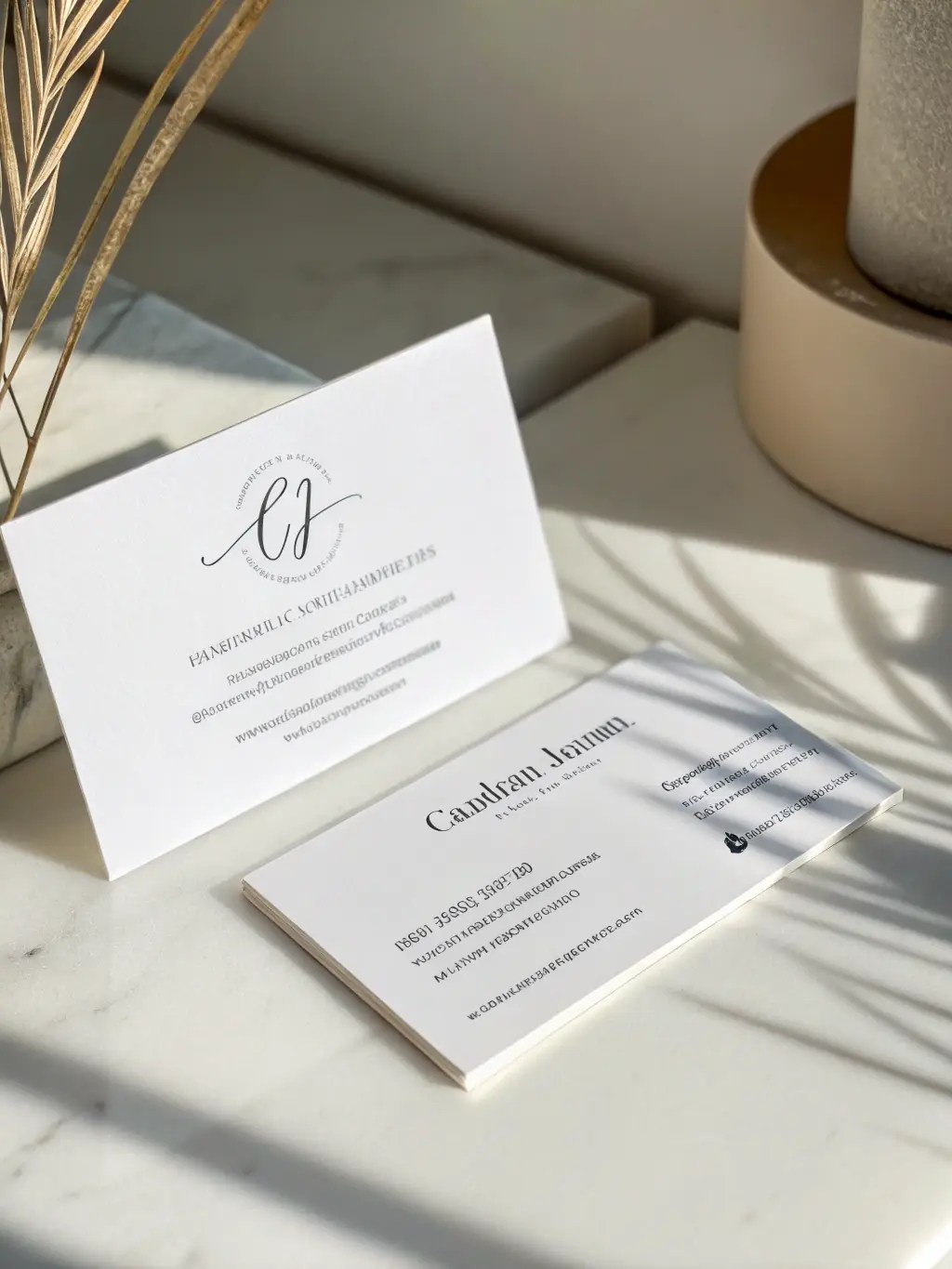 A custom domain name displayed on a business card, emphasizing the importance of a personalized and professional online identity for job seekers.